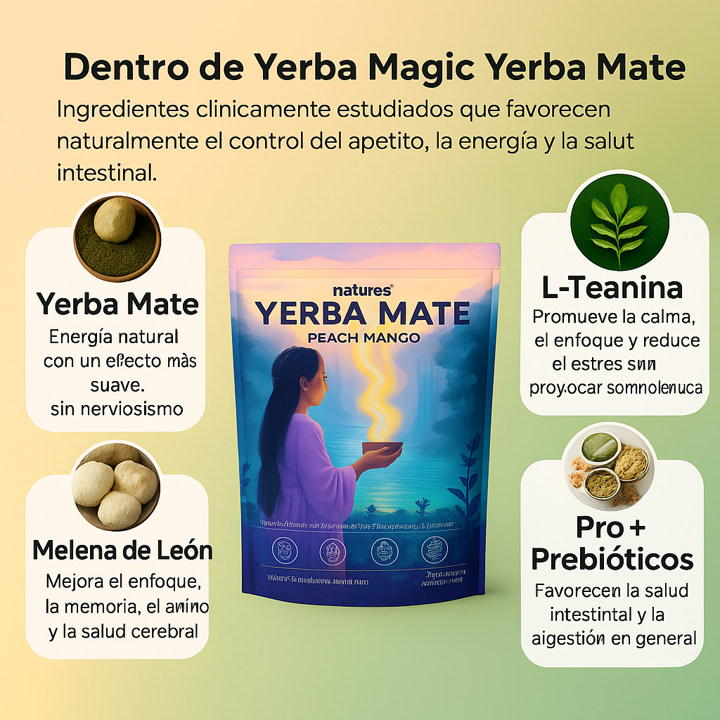 Yerba Magic – Té Quemador de Grasa Natural + Mixer de REGALO